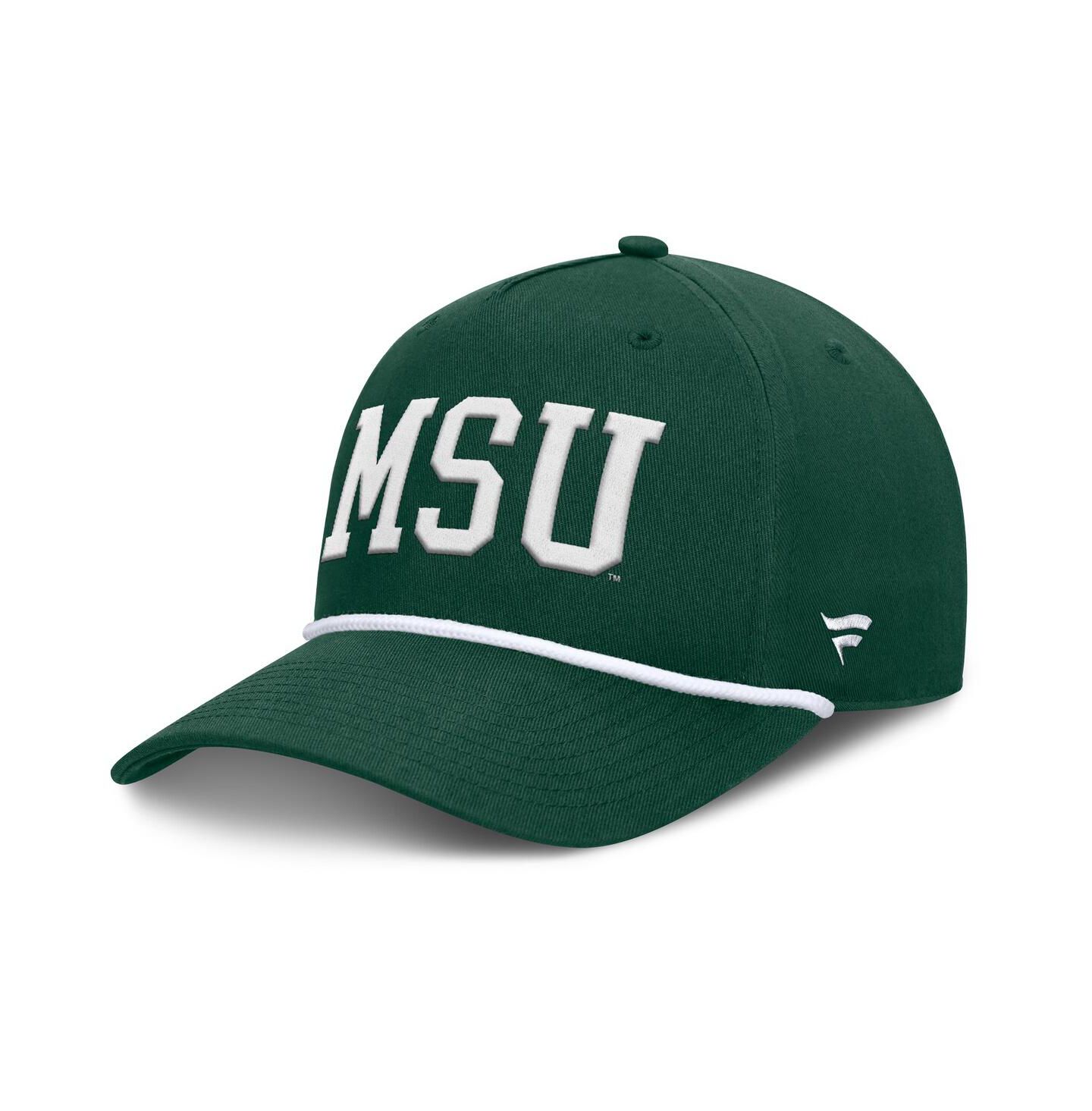 Мужская кепка Fanatics Green Michigan State Spartans Foul Ball Rope Adjustable Hat — фото 1
