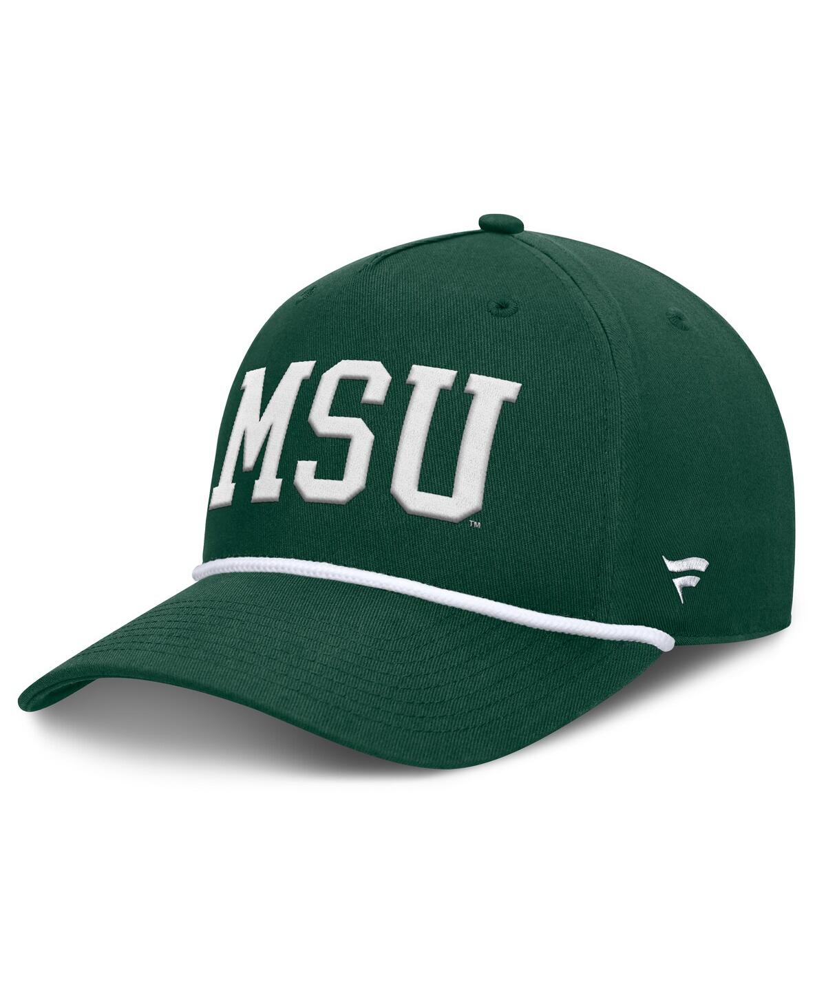 Fanatics Men's Green Michigan State Spartans Foul Ball Rope Adjustable Hat In Green