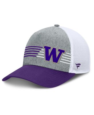 Fanatics - Men's  Heather Gray/Purple Washington Huskies Profile Trucker Adjustable Hat