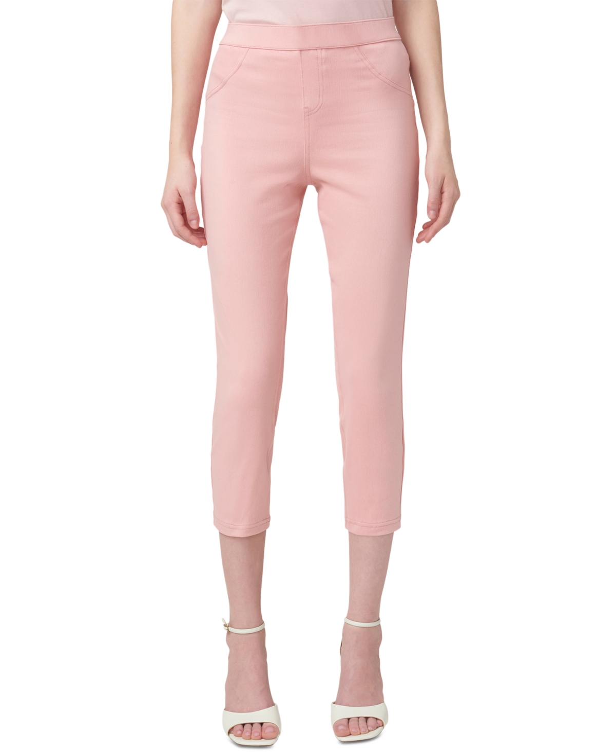 Hue Women's Mid-rise Pull-on Denim Capri Leggings In Bridal Ros