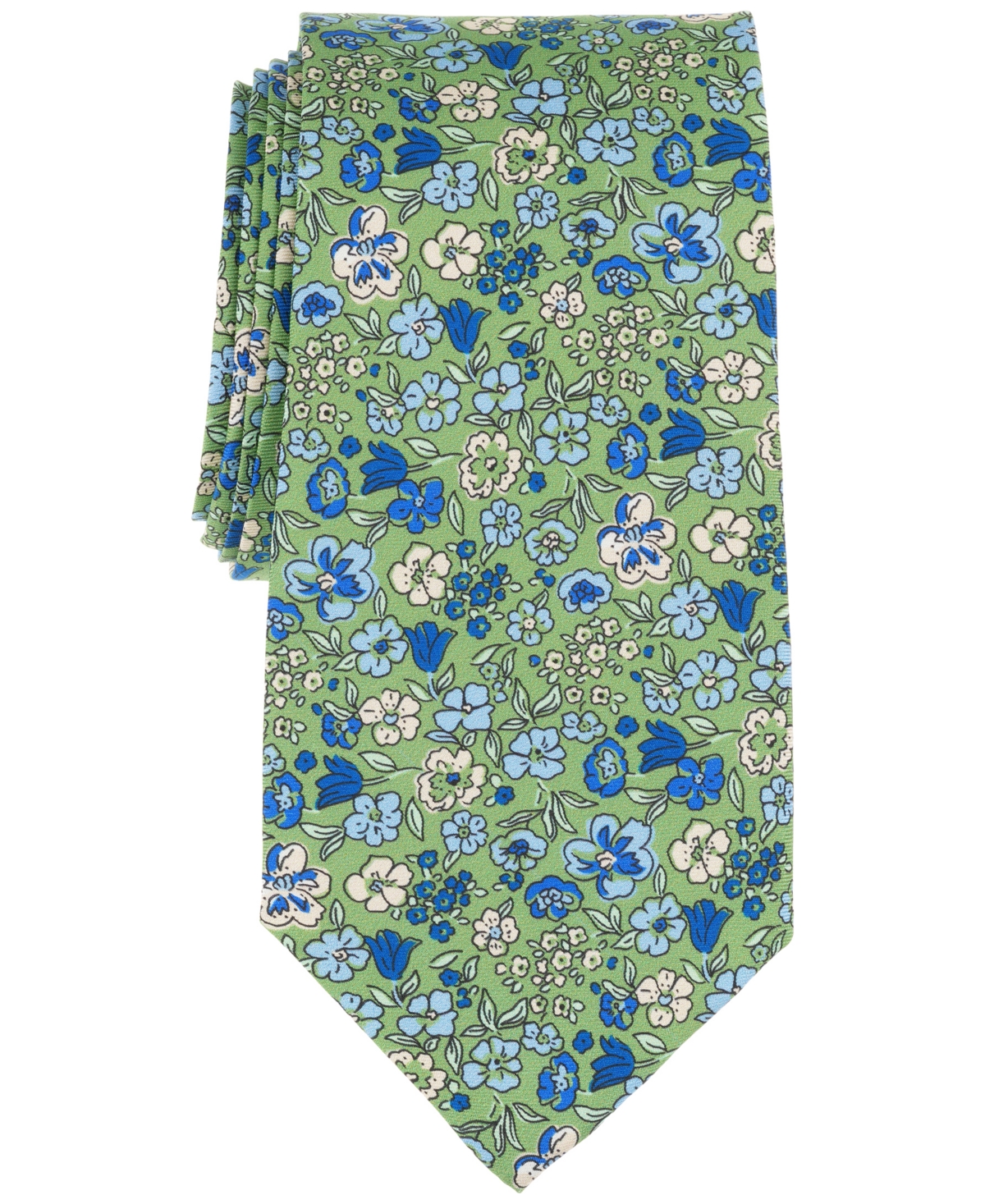 BROOKS BROTHERS MEN'S CLASSIC FLORAL PRINT SILK TIE 