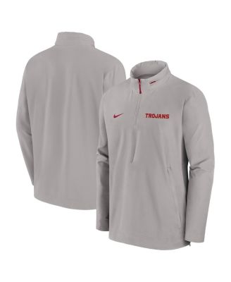 Nike - Men's Pewter USC Trojans Sideline Coaches Quarter-Zip Jacket