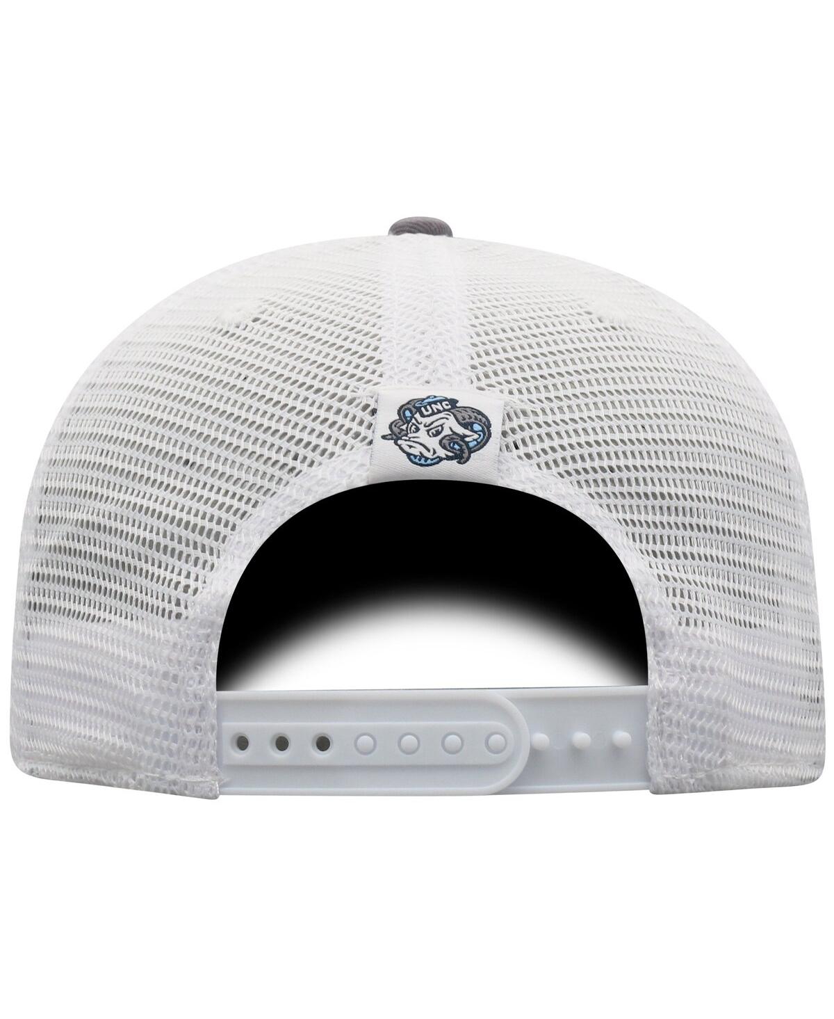 Top Of The World Men's Gray North Carolina Tar Heels Trucker Adjustable Hat In Gray