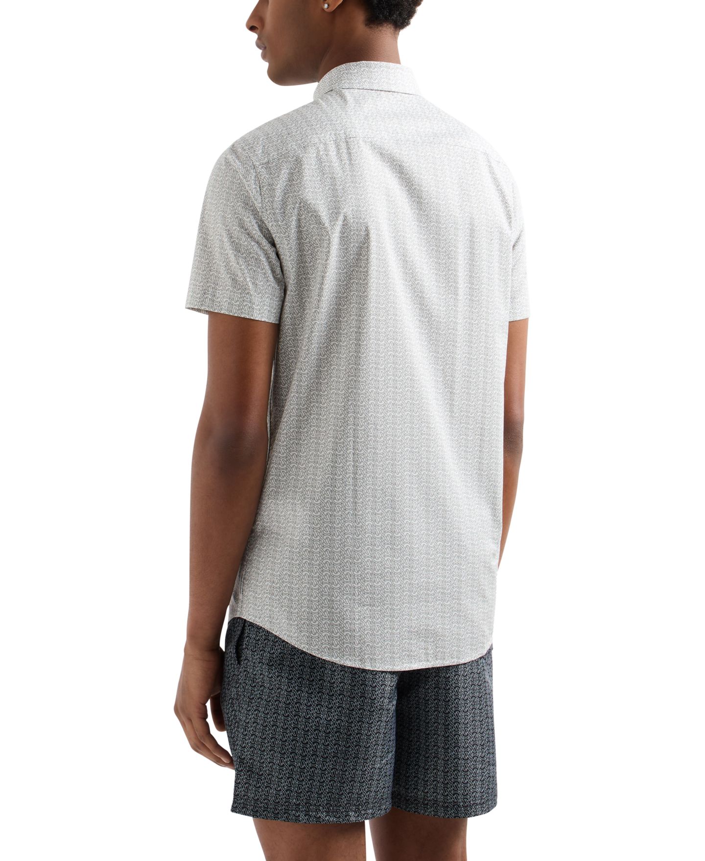 Мужская рубашка A|X Armani Exchange AX Logo, цвет: Молочный белый — фото 8