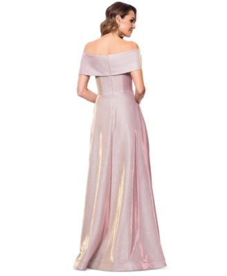Women's Off-The-Shoulder Glitter Gown