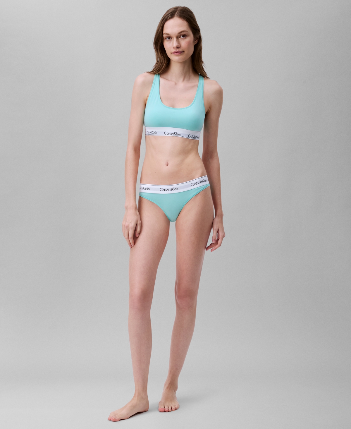 Shop Calvin Klein Women's Modern Cotton Bikini Underwear F3787 In Beau Blue