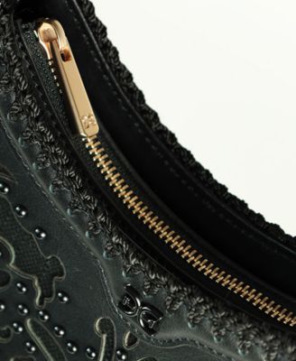 Willette Floral Dyecut Leather Shoulder Bag