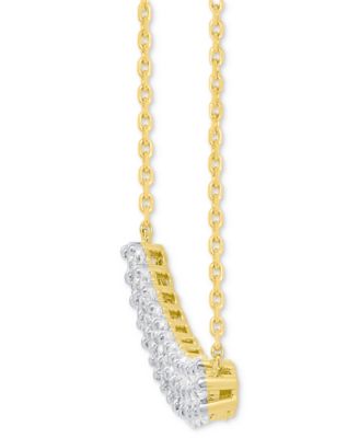 Lab Grown Diamond Cluster 18"  Necklace (2 ct. t.w.) in Sterling Silver or 14k Gold-Plated Sterling Silver