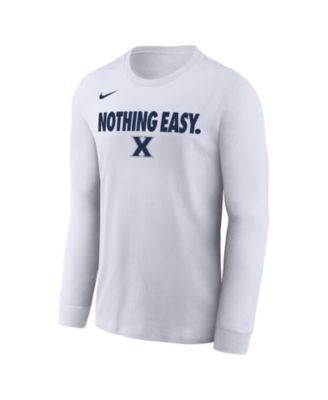 Nike - Men's White Xavier Musketeers 2025 On-Court Bench Long Sleeve T-Shirt