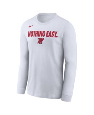 Nike - Men's White Ole Miss Rebels 2025 On-Court Bench Long Sleeve T-Shirt