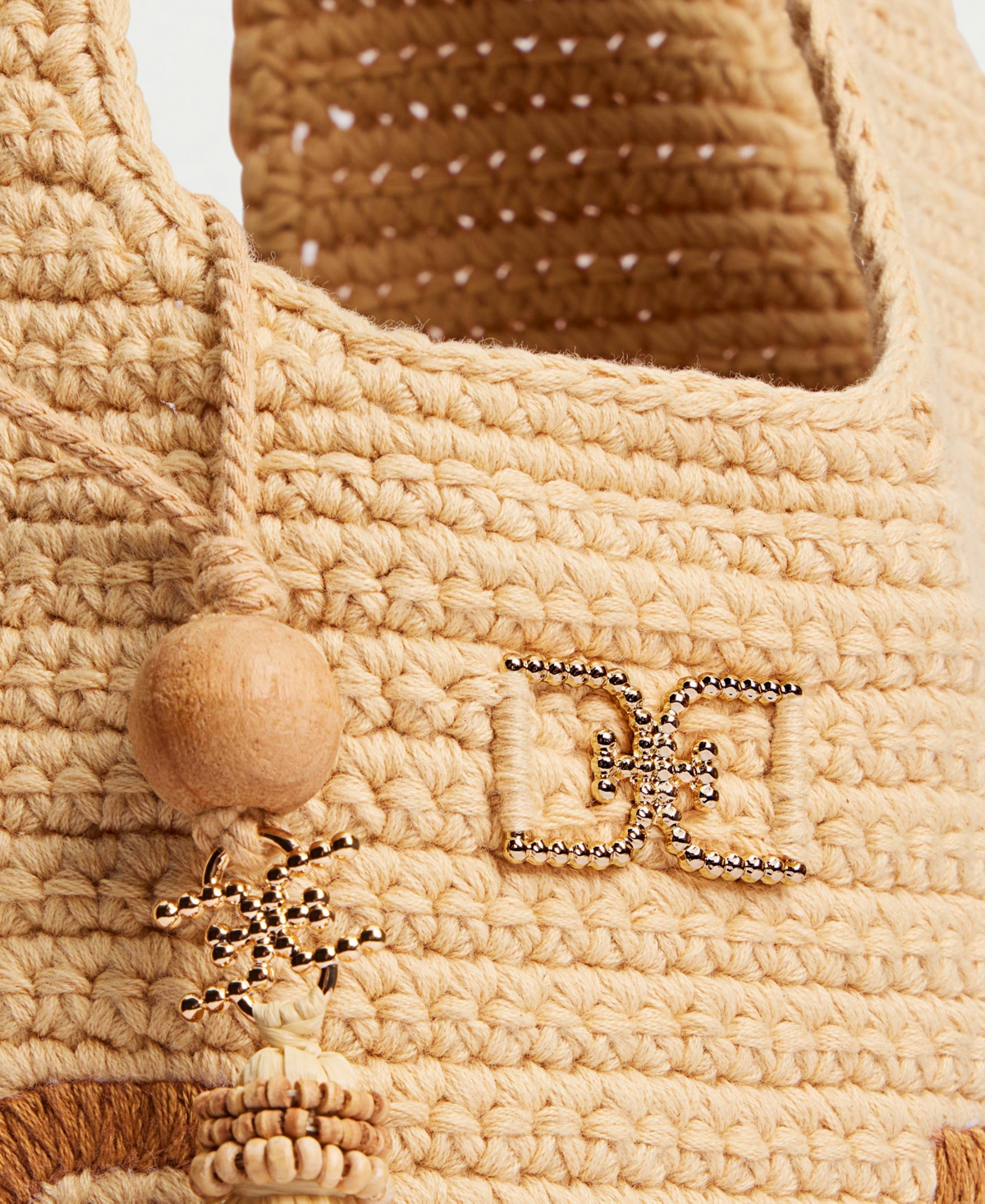 SAM EDELMAN APRIL NORTH SOUTH CROCHET LOGO TOTE 