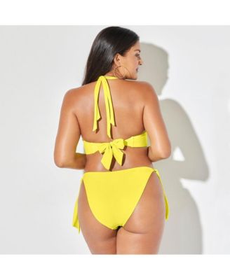 Women's Loop Strap Halter Bikini Top