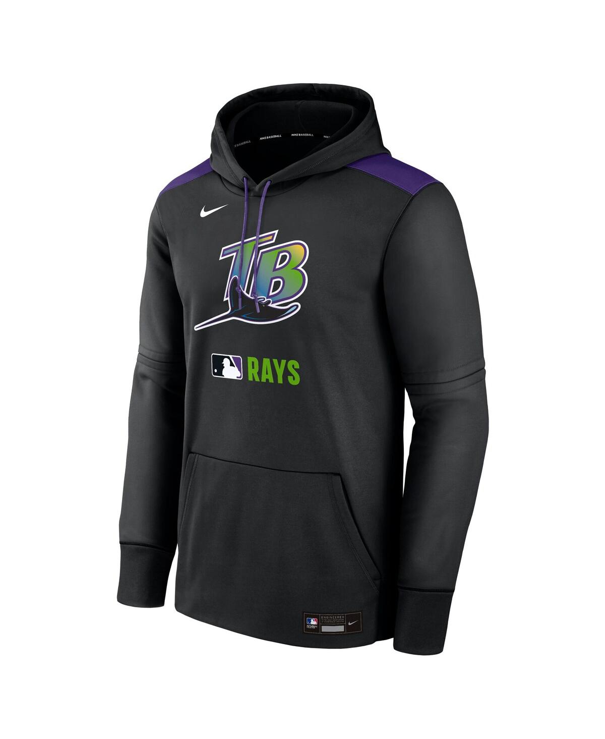 Nike Men's Black Tampa Bay Rays Authentic Collection Performance Pullover Hoodie In Black
