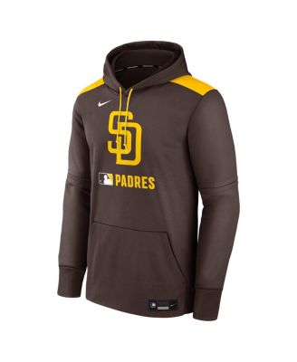 Men's Brown San Diego Padres Authentic Collection Performance Pullover Hoodie