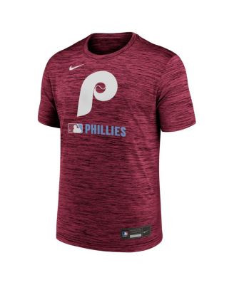 Men's Burgundy Philadelphia Phillies Authentic Collection Velocity Performance Practice T-Shirt