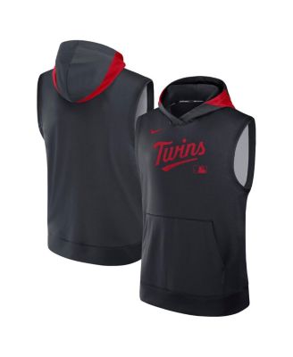 Nike - Men's Navy Minnesota Twins Authentic Collection Performance Sleeveless Pullover Hoodie