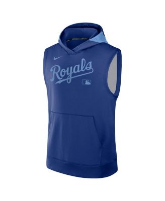 Men's Royal Kansas City Royals Authentic Collection Performance Sleeveless Pullover Hoodie