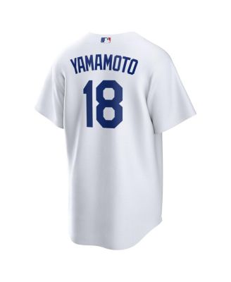 Men's Yoshinobu Yamamoto White Los Angeles Dodgers Home Replica Player Jersey