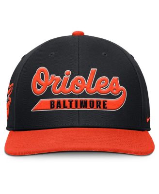 Men's Black/Orange Baltimore Orioles Pro Performance Snapback Hat