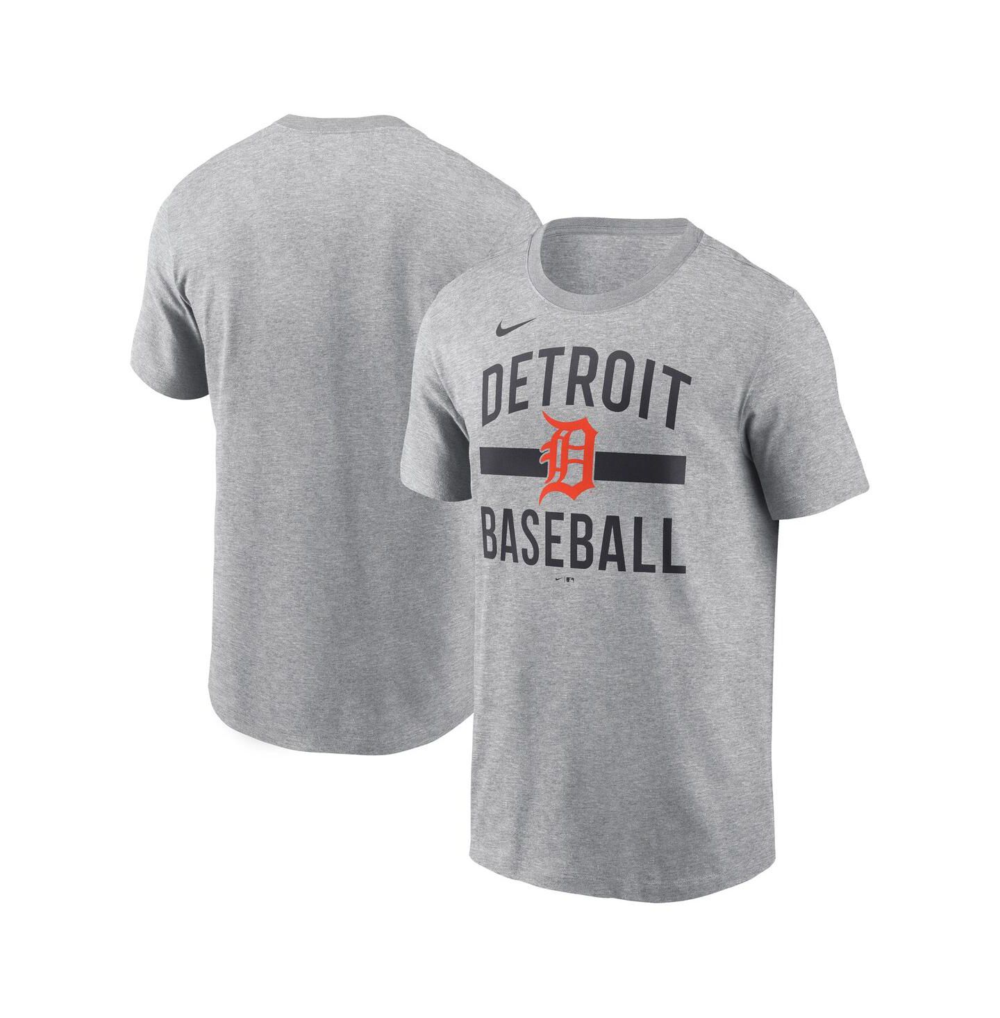 Мужская футболка Nike Heather Gray Detroit Tigers Arched — фото 1