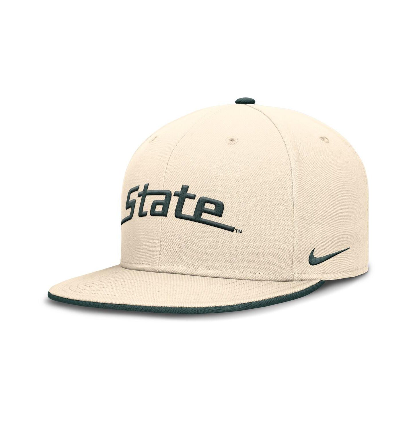 Мужская кепка Nike Natural Michigan State Spartans Primetime True Performance Fitted Hat — фото 5