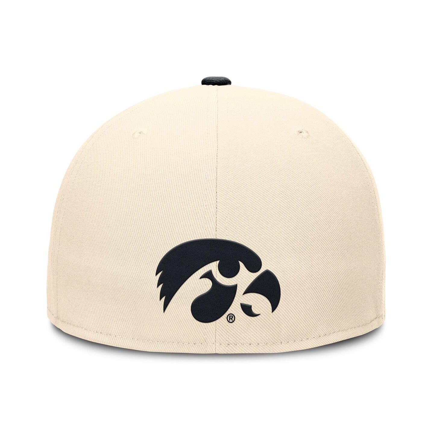 Мужская кепка Nike Natural Iowa Hawkeyes Primetime True Performance Fitted Hat — фото 3