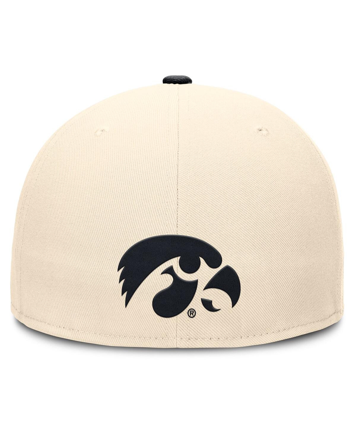 Nike Men's Natural Iowa Hawkeyes Primetime True Performance Fitted Hat In Natural