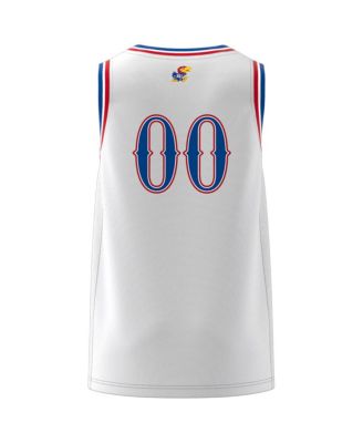 Men's 00 White Kansas Jayhawks Swingman Jersey
