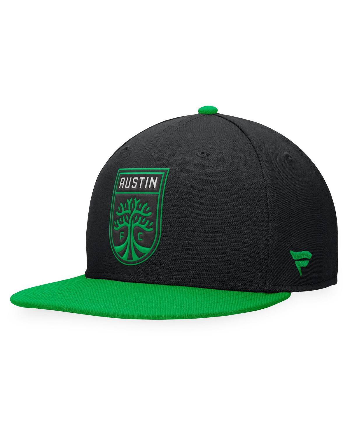 Fanatics Men's Black/green Austin Fc Downtown Snapback Hat In Black,green