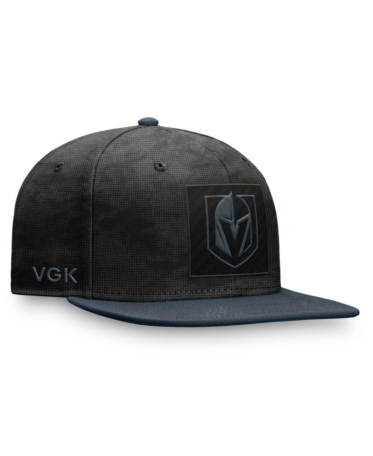 Fanatics Men's Black/charcoal Vegas Golden Knights Authentic Pro Rink Snapback Hat