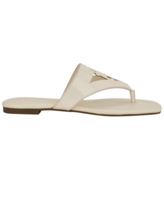 Women's Tremmy Cutout Logo Flat Thong Sandals
