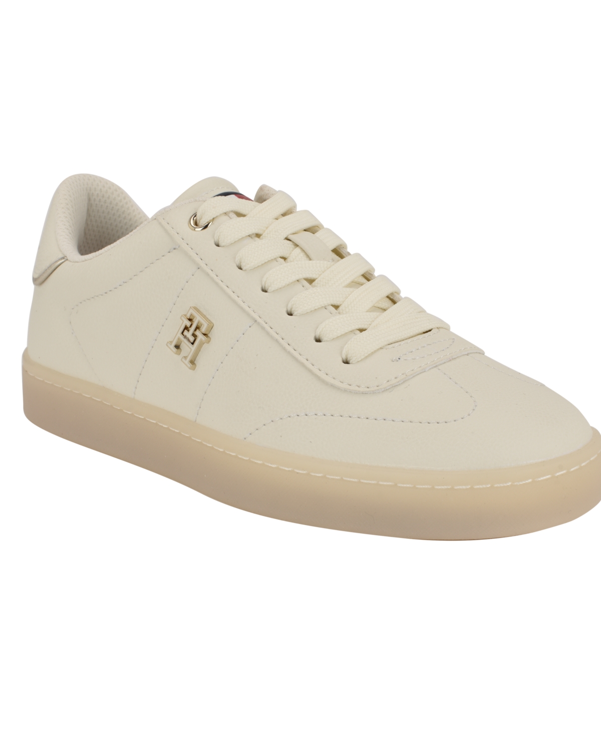 Tommy Hilfiger Women's Renaud Logo Lace-up Sneakers In Gold,white