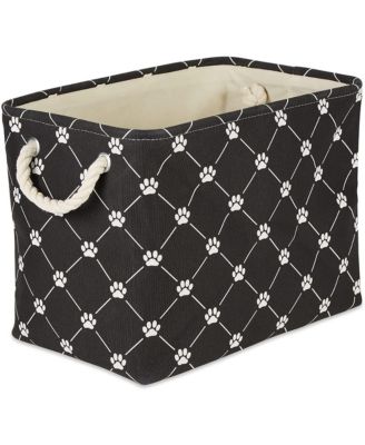 Collapsible Pet Storage Bin Trellis Paw Print