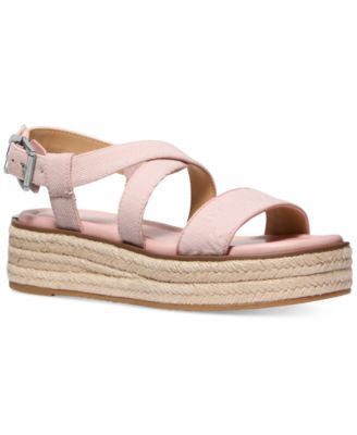 Michael Kors Lynn Leather Buckled Espadrille Sandals - Macy's