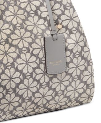 Flower Jacquard Tote Bag 