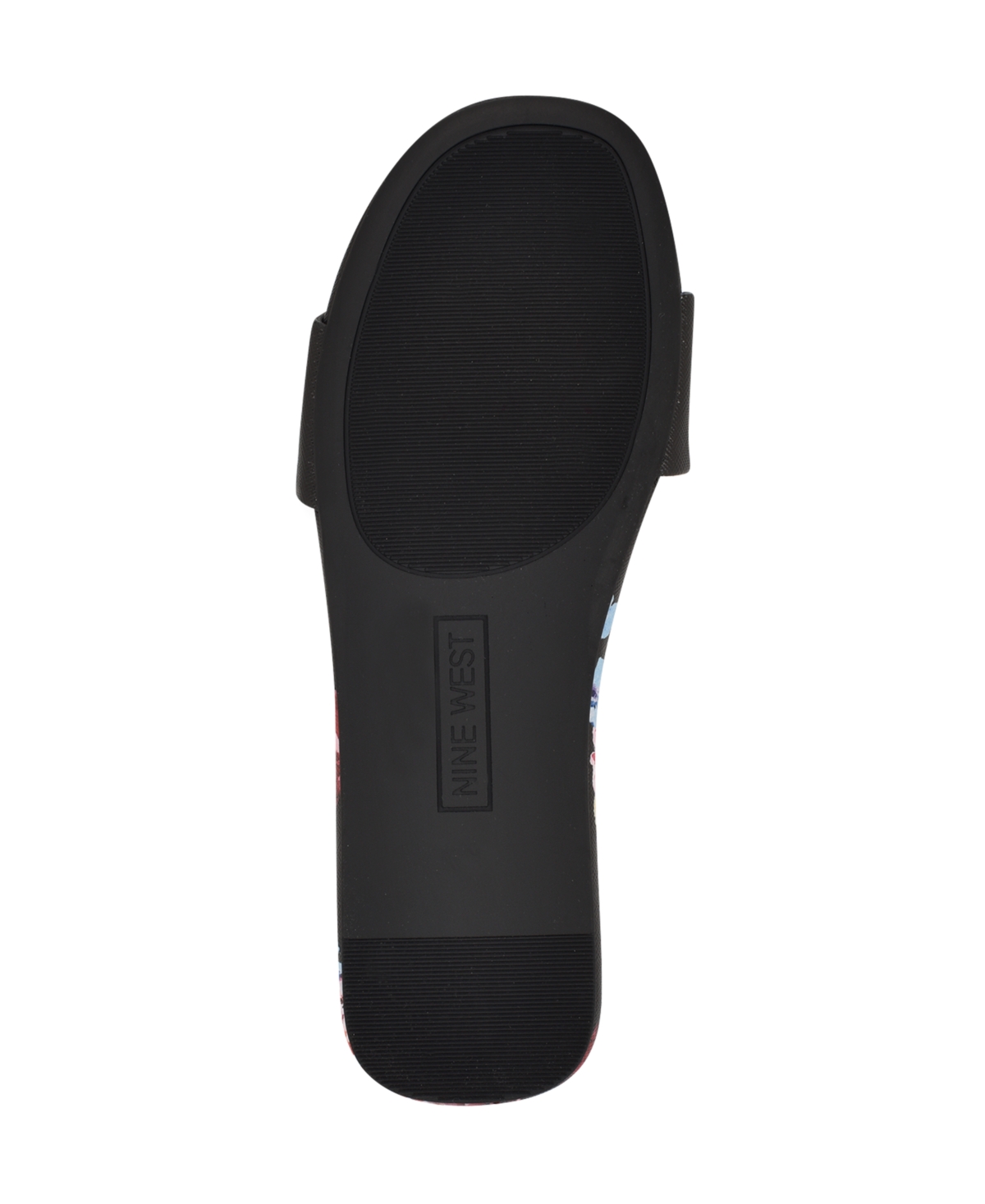Shop Nine West Women's Lolipop Flat Slide Sandals In Black Scattered Rose