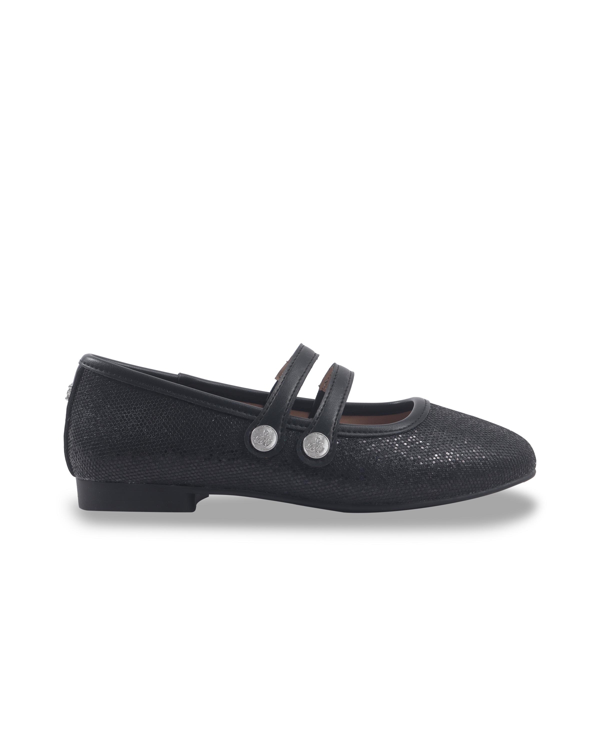 Sam Edelman Kids' Maeve Button Mary Jane Flat In Black
