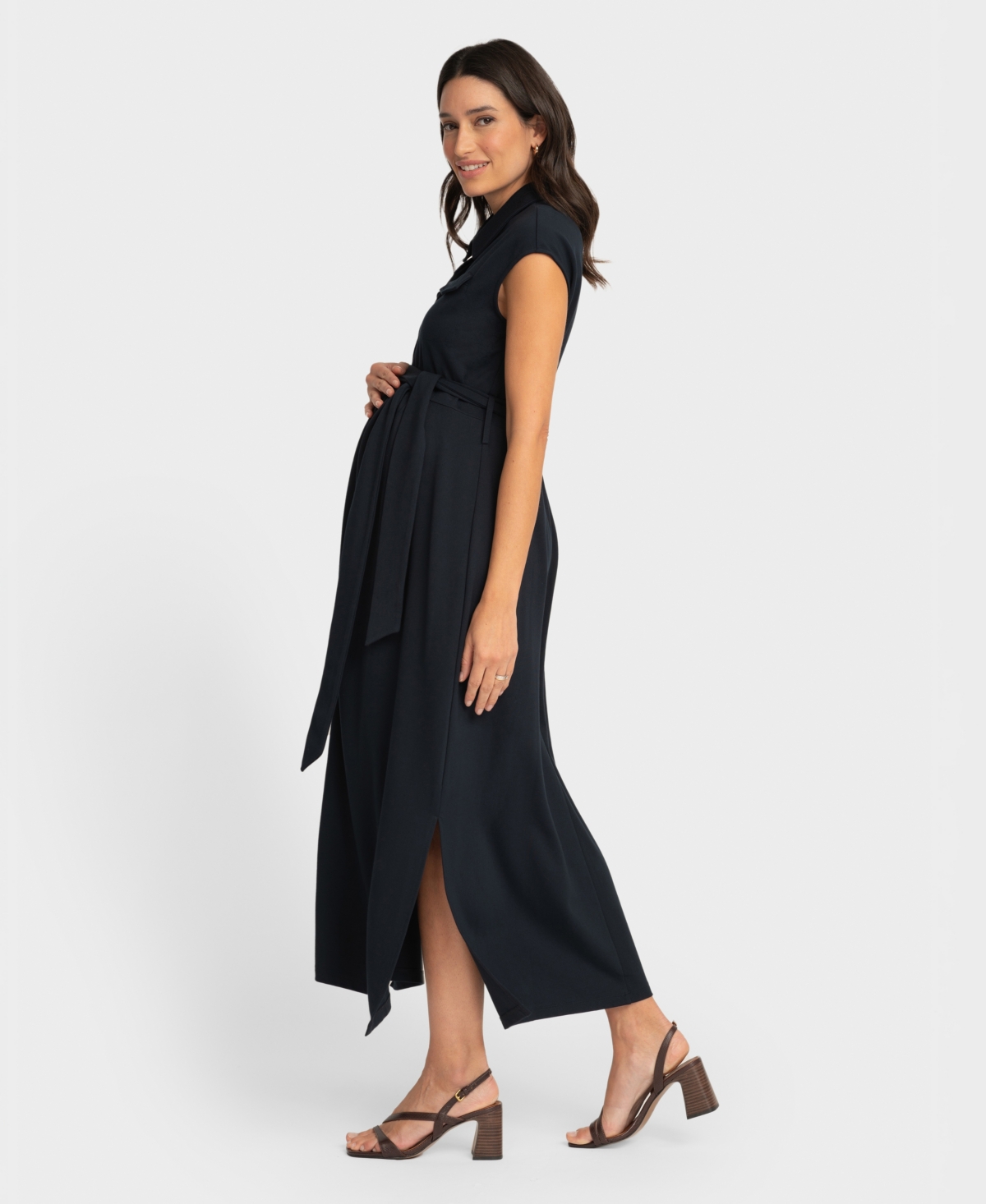 Shop Seraphine Women's Maternity Jersey Dress In Navy
