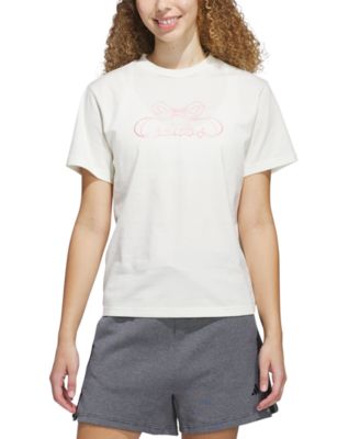 adidas - Women's Cotton Bow Logo-Graphic Crewneck T-Shirt