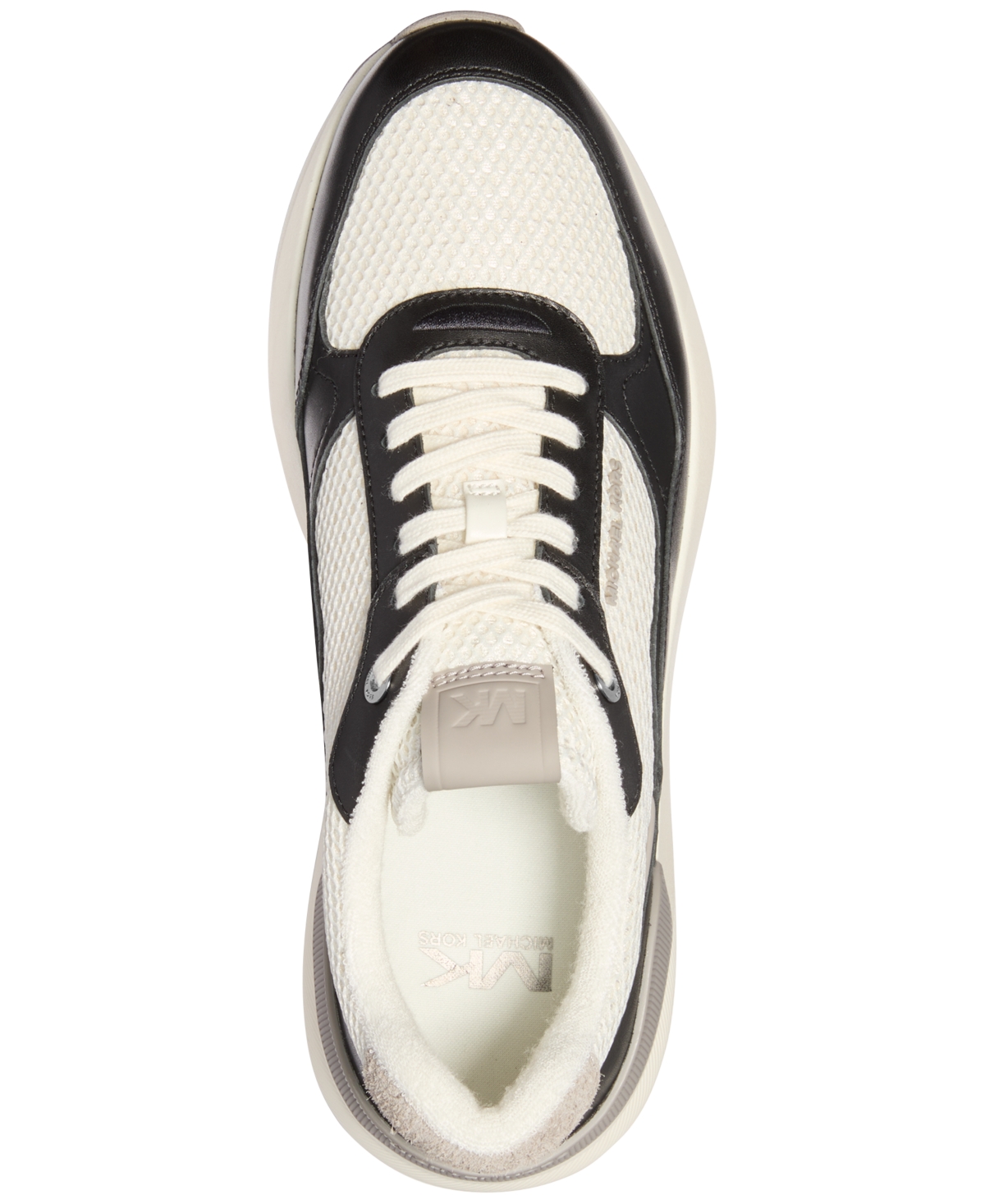 Michael Kors Trevor Mixed-media Trainer In Black