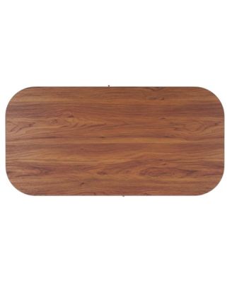 1-Pc Wood Tambour-Door Storage Coffee Table