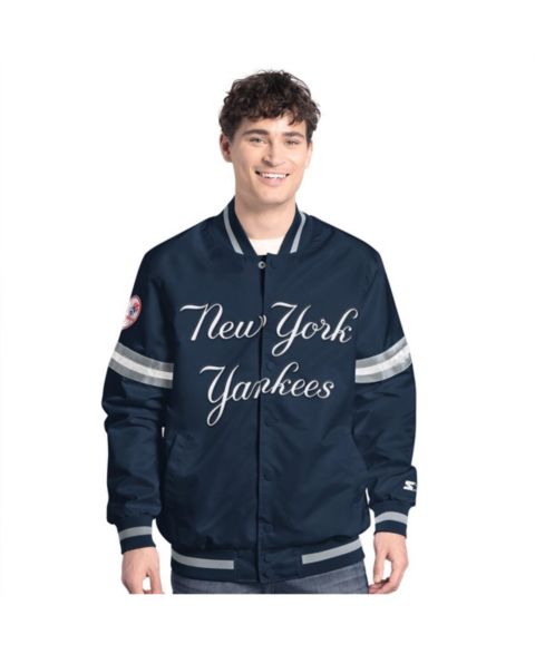 Мужская университетская куртка Starter New York Yankees Scout на кнопках, Navy