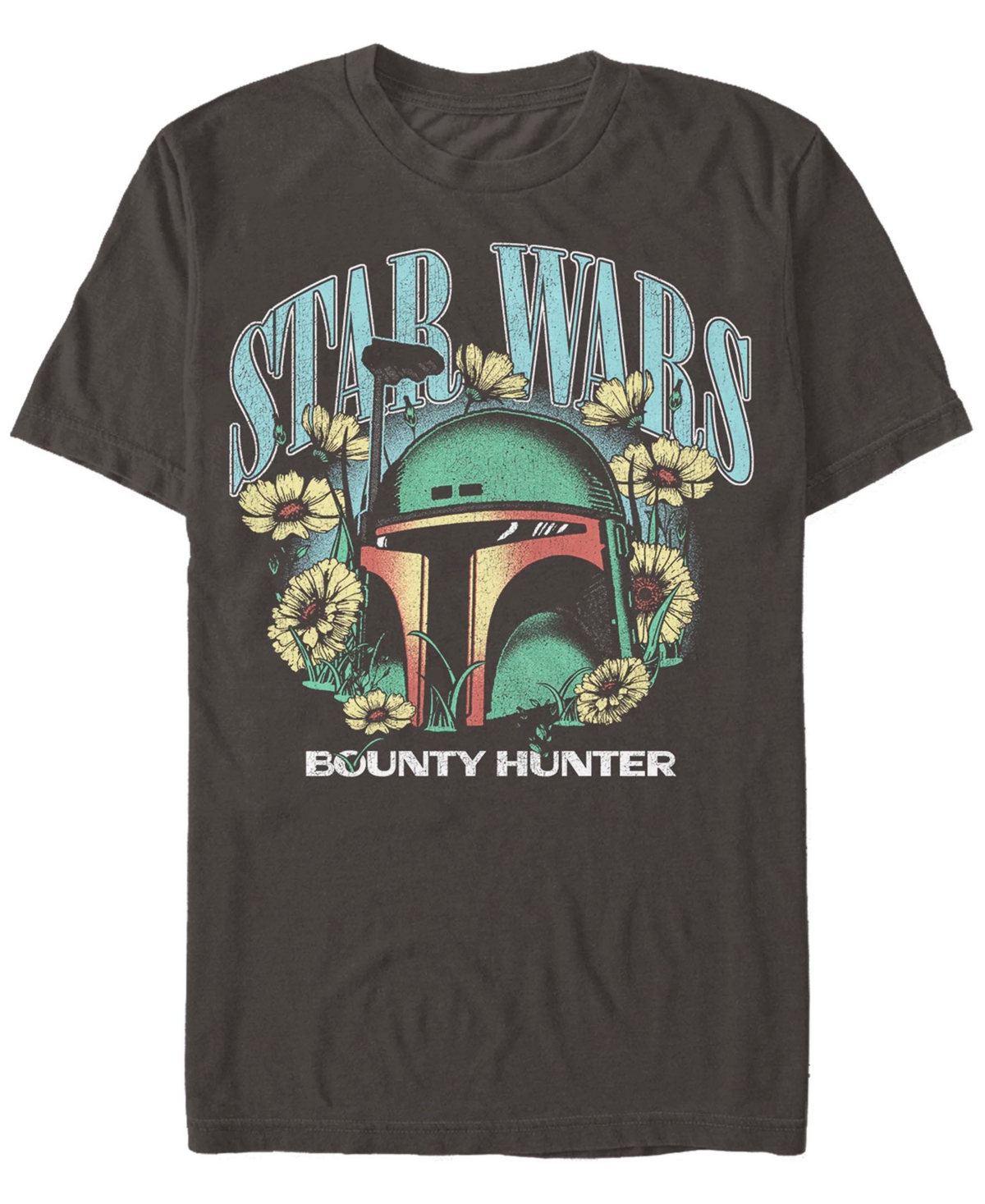Men's Boba Floral Short Sleeve T-Shirt - Charcoal