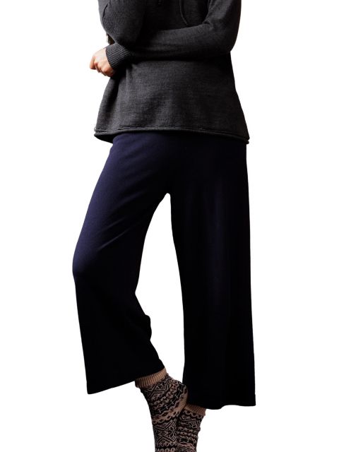 Женские брюки Celtic & Co. Wide Leg Merino Lounge, цвет: Тёмно-синий
