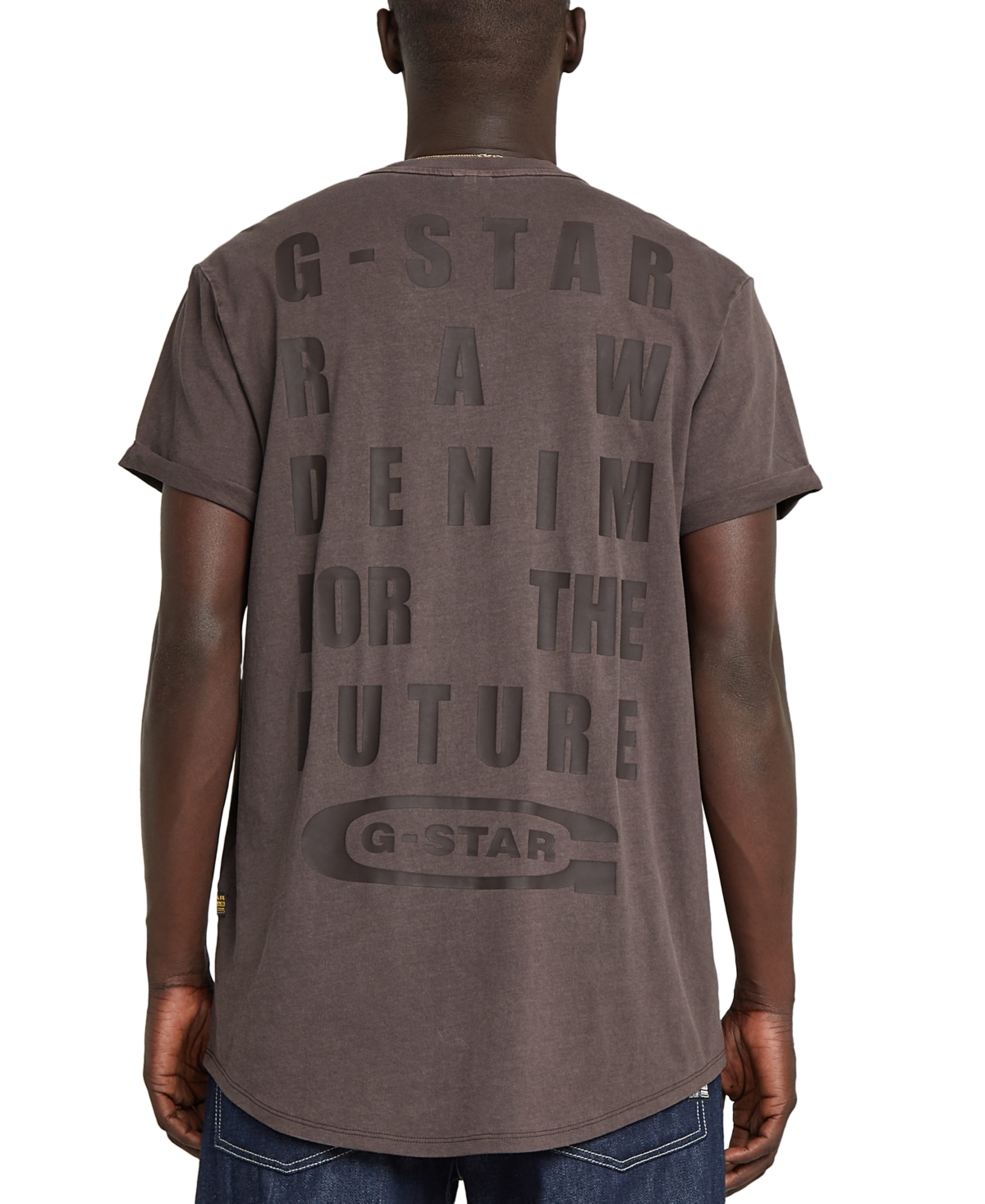 Men's Lash Relaxed Fit Short Sleeve Crewneck Logo Graphic T-Shirt - Deep Brown Gd