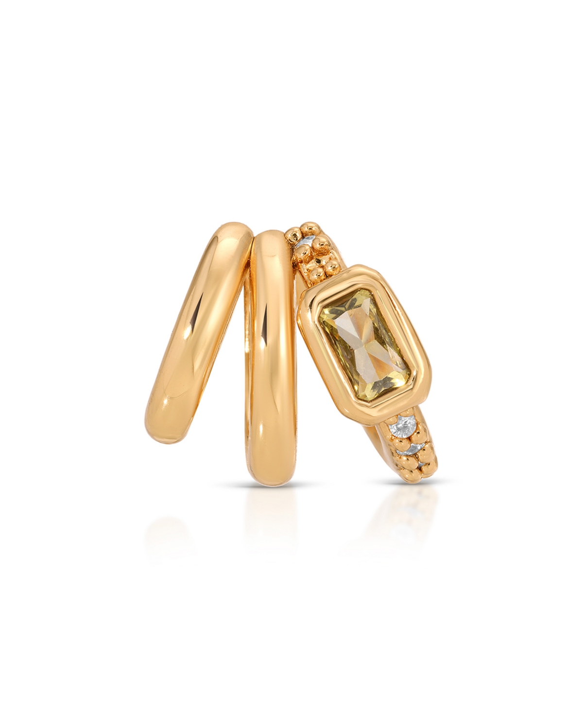 Ettika Cluster Ear Cuff Earrings In Peridot