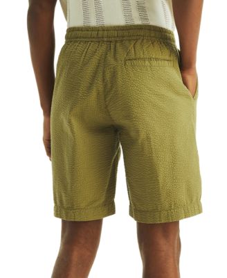 Men's Seersucker Drawstring 9-1/2" Shorts
