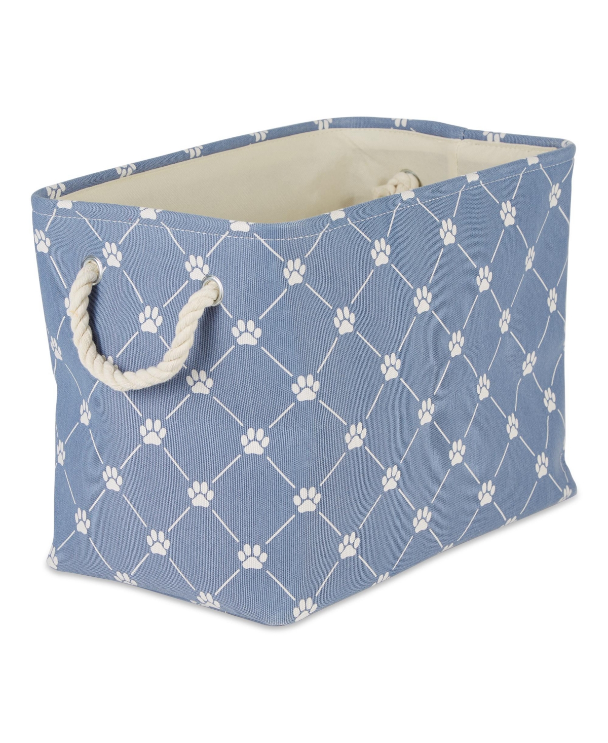 Collapsible Pet Storage Bin Trellis Paw Print - Pink