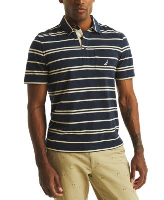 Men's Short Sleeve Striped Polo Shirt