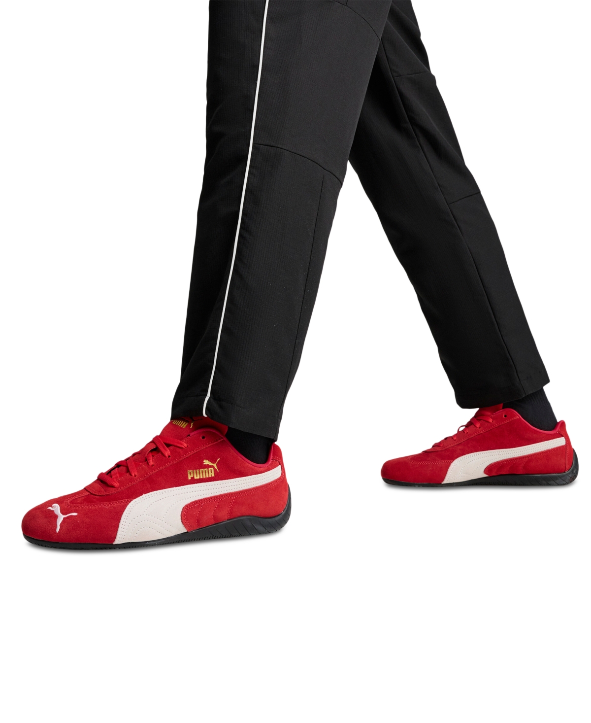 Puma Men's Scuderia Ferrari Sds 2.0 Regular-fit Ripstop Race Pants In Black